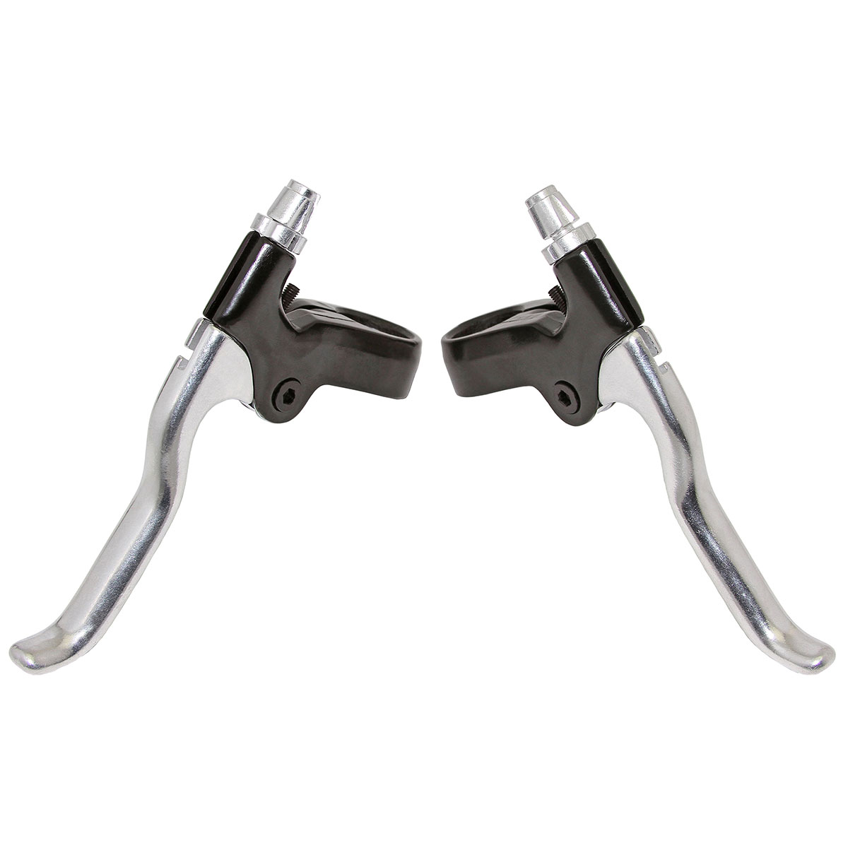 Alloy Brake Lever Set 4 Finger Black/Chrome.